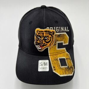 CCM Adidas Boston Bruins Original 6 Fitted Hat Black S/M Embroidered Bear Logo